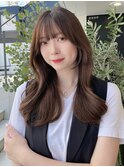 韓国風カットでたぷっとレイヤー　セミロング