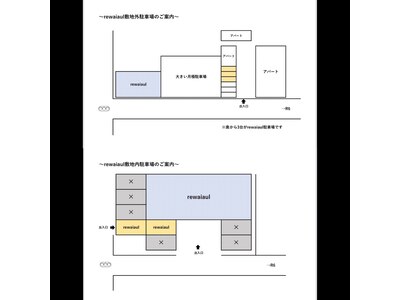 店舗駐車場のご案内！！敷地外駐車場には3台分駐車スペースあり