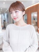 20代30代/大人ガーリー可愛いショートボブ/前髪プリカール