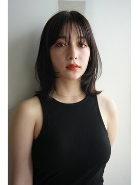 エインアンリー 明治神宮前(AIN.ANLY.) ★黒髪クラゲヘアーオリーブグレー小顔ココアベージュ韓国ヘア