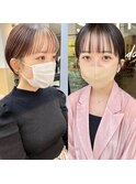 表参道ダブルカラーブリーチインナーカラー10代20代30代