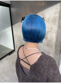 【門田美穂】西日にキラメク シアンボブ…♪