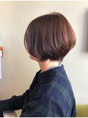 冬の大人ショートボブ