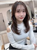 韓国風/インナーカラー/縮毛矯正髪質改善/顔まわり/レイヤー