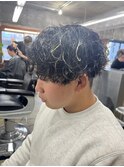 波巻きスパイラル 金メッシュ