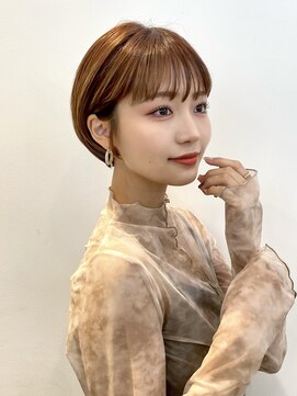 アイスバーグ ウェスト 清澄白河(eyesburg W/est) 20代30代大人可愛い小顔ショート丸みボブアッシュベージュ