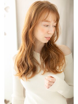 カバーヘア ブリス 北浦和(COVER HAIR bliss) ハイトーンカラーオレンジベージュ透明感ロングZ北浦和20代30代