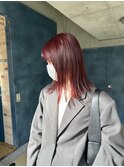 レッドカラー赤髪チェリーレッドワインレッドボルドーカラー艶髪