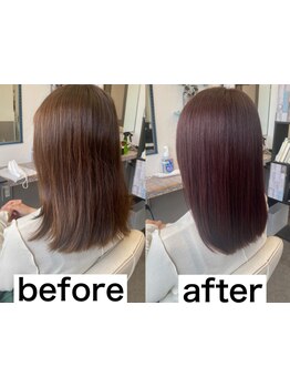 色持ちと手触りが良くなる特別な白髪染め◎マンツーマンの担当であなたの髪に最適な薬剤と施術をご提案＊