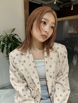 ラミエ バイ メルト 吉祥寺(lamie by melt) 小川/ブリーチなしwカラレイヤーカットピンクブラウンミディアム