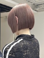 ラック 表参道(LUCK)&nbsp;ボブ/ミニボブ/ピンク/コーラルピンク/ケアブリーチ/20代