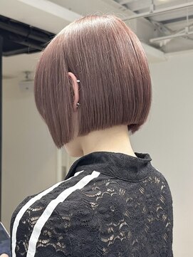ラック 表参道(LUCK) ボブ/ミニボブ/ピンク/コーラルピンク/ケアブリーチ/20代
