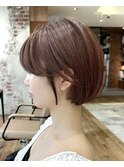 “岩田莉奈”うる艶カラー30代40代50代丸みショートひし形新宿