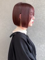 ロンド 表参道店(Lond)&nbsp;◇ブリーチなしダブルカラー パープル 切りっぱなしボブ