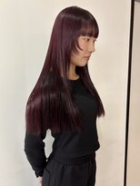 ニコフクオカヘアーメイク(NIKO Fukuoka Hair Make)&nbsp;【NIKO】ブリーチなしダブルカラー/ワインレッド/暖色カラー