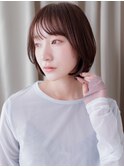 ダークアッシュ伸ばしかけ小顔補正カット丸みボブY戸田公園30代