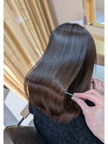 ムード(mood) premium髪質改善/縮毛矯正/ココアブラウン/ショコラベージュ