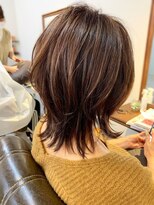 アリスバイアフロート 自由が丘(ALICe by AFLOAT) 添田】くびれヘアミディアムレイヤーカット脱白髪染めハイライト