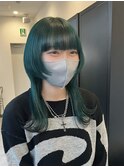 モスグリーン×ウルフカット【町田】
