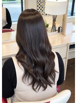 アース 会津若松店(HAIR&MAKE EARTH)&nbsp;ダークブラウンのゆる巻きロング