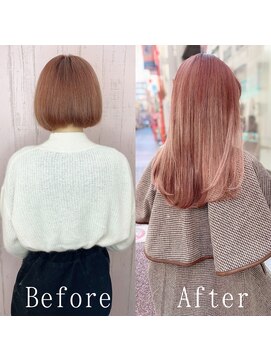 エクステ専門店あるじゃんすー 小倉店 ピラミンゴカラー#シールエクステ#ベビーピンク#小倉