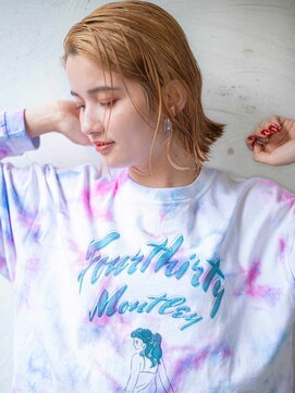 カンナ(Canna) エアリーミディ/ショートパーマ/黒髪/ホワイトアッシュ/TOKIO