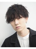 波巻きスパイラルパーマ×重めマッシュ[表参道/青山/渋谷/原宿］