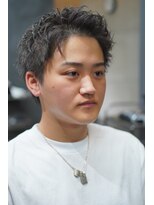 ノーエン(noen)&nbsp;ビジネスショートメンズマッシュツイストパーマツーブロック