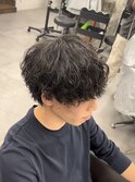マッシュ×波巻きパーマ