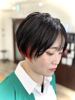 アンヴォーグ(en VOGUE) ショートボブ×インナーオレンジ