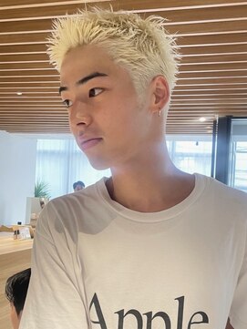 ケシキ 佐賀(keshiki) メンズ/スパイキーショート/ハイトーン/ブリーチカラー