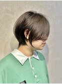 大人可愛い20代30代40代丸みショートボブ/ハンサムショート
