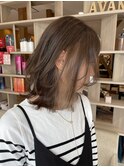 イヤリングカラー×レイヤーカット