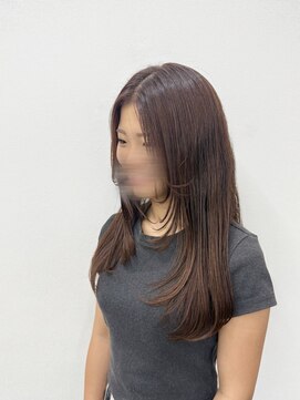 ルプラ アンテ(le-pla Ante) 小顔見せ◎顔まわりガッツリレイヤー×ピンクベージュ