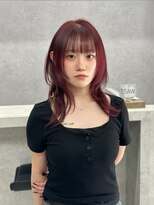 SSAW&nbsp;ミディアムハッシュカット＋ボルドー