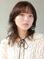 ガリカ 蔵前(Gallica)&nbsp;セミウルフ×顔まわりレイヤー×ナチュラルブラウン