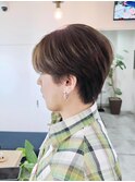 センターパート 曲がる縮毛矯正