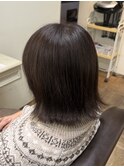 着物ヘア/大人ガーリー/ダークアッシュ/似合わせカット/南草津