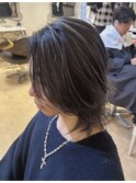 メンズハイライト×中性ウルフ