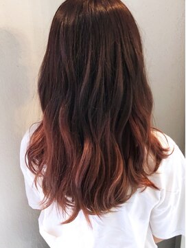 フロート 小阪店(float) 春色裾カラー＿結婚式,前下がり,斜めバング