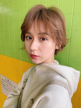 シー バイ ロンド 新宿(Sea by Lond) ミルクティーカラーのショートボブ 新宿