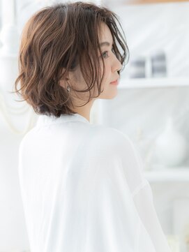 モッズヘア 越谷西口店(mod's hair) 抜け感かきあげバング外国人風前下がりボブa越谷20代30代40代