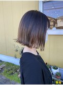 切りっぱなしボブ×グラデーション