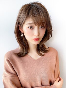 ラルユー 金山(LallYou) 美髪/ホワイトグレージュ/ネビージュ/大人かわいい/こなれミディ