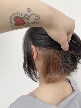 サロンドミルク 新百合ヶ丘店(salon de MiLK) ＊インナーカラーベージュミルクティーカラー新百合ヶ丘ショート