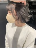 【グレージュ系】ブリーチ,髪質改善,インナーカラー,前髪カット