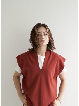 ヘアーラウンジ エゴ(Hair Lounge EGO) 軽やかロブミディ シアーベージュ ヘルシースタイル 武蔵新城