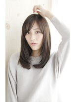 シュシュット(chouchoute)&nbsp;斜めバングデザインカラーシルキーベージュグレージュカラー/082