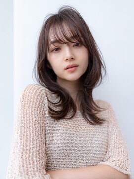 メゾンバイハバナ(maison by HAVANA) 20代30代大人かわいいグレージュカラーミディアムレイヤー