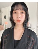 ウルフカット × ネイビーグレー